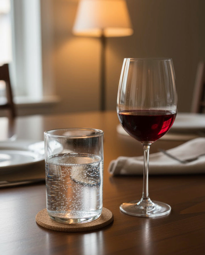 Trinkglas aus upgecycelter Weinflasche – Transparent (225 ml)